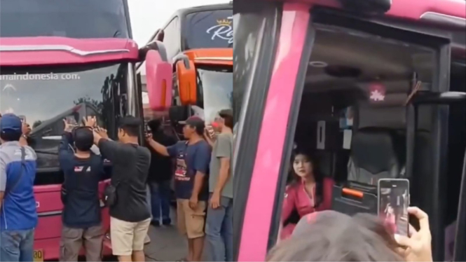 Heboh Bus Ini Dikerubungi Pria Dewasa Lantaran Ada Wanita ...