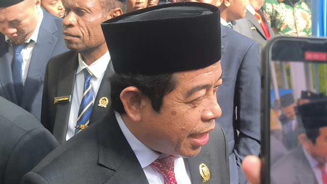 Ketua DPRD Jakarta, Khoirudin tiba di Kompleks Istana Kepresidenan, Jakarta Pusat, Kamis, 20 Februari 2025