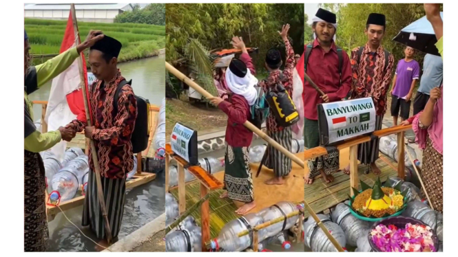 Viral 2 Warga Banyuwangi ke Mekah Naik Perahu Rakitan, Netizen: Terinspirasi dar