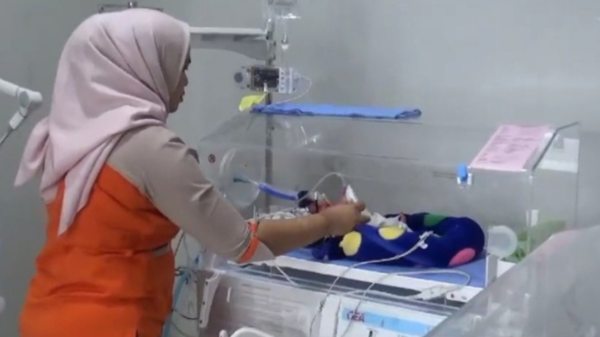 Empat Bayi Kembar Dirawat di Rumah Sakit Kabupaten Batanghari, Jambi 