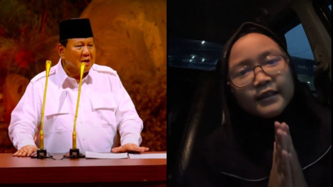Presiden Prabowo Subianto dan anak kecil yang mengkritiknya