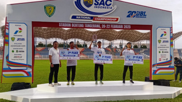Rayhan Dwi, Pelajar SMAN 5 Padangsidempuan raih medali emas, dan Asael Ginting pelajar SMA 1 Tigapanah raih medali perak.(istimewa/VIVA)