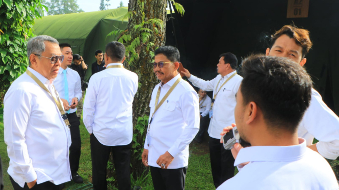 Walikota Tangerang, Sachrudin saat tiba di lokasi retret di Magelang.