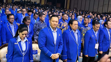 Ketua Umum Partai Demokrat AHY dan Ketua Majelis Tinggi Partai Demokrat SBY