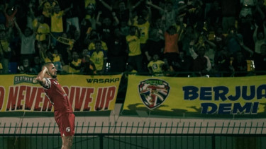 Salah satu legiun asing milik PS Barito Putera, Murilo Mendes ketika melakukan selebrasi gol - Foto Dok Barito Putera 