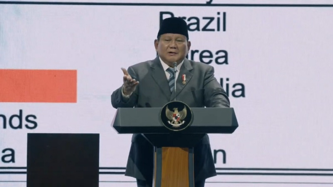 Presiden Prabowo di penutupan Kongres Partai Demokrat
