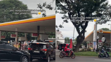 SPBU Shell Tiba-tiba Alami Antrean