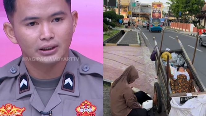 Polisi muda bantu pemulung