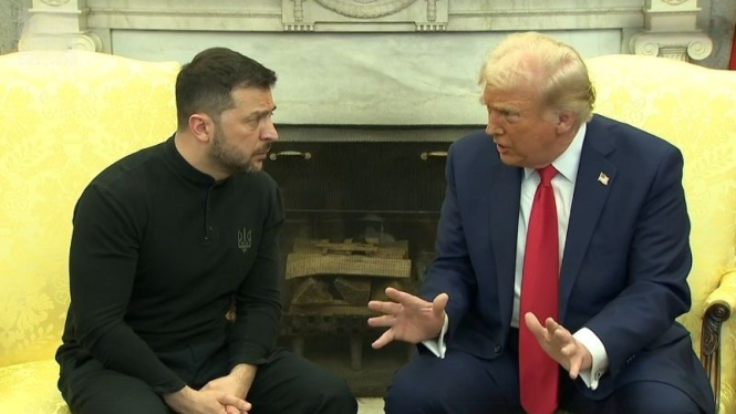 Presiden Donald Trump cekcok dengan Presiden Ukraina Volodymyr Zerensky