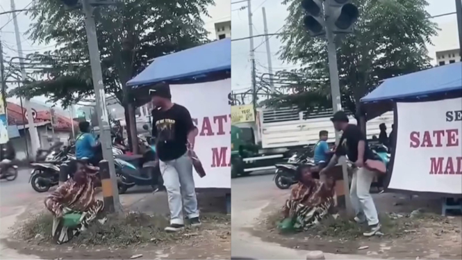 Pengamen Rampas Duit Kakek Pengemis: Berulang Kali Pukul dan Tendang Kepala