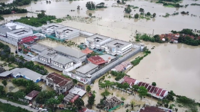 Banjir melanda Lapas Cikarang, Bekasi