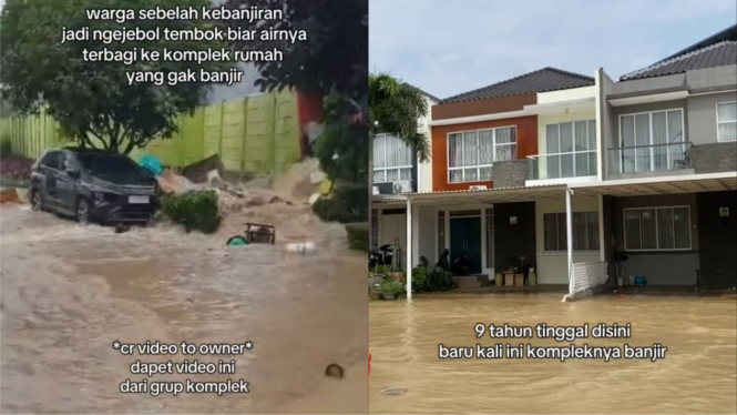 Viral Perumahan Elit di Bekasi Ikut Kebanjiran Gegara Tembok Pembatas Dijebol
