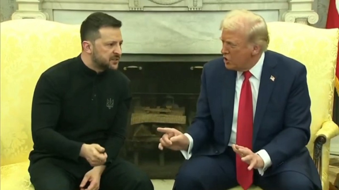 Presiden AS Donald Trump ribut dengan Presiden Ukraina Zelensky di Gedung Putih