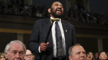 Anggota DPR AS Al Green Saat Protes Terhadap Pidato Donald Trump (Doc: AP Photo/Win McNamee)