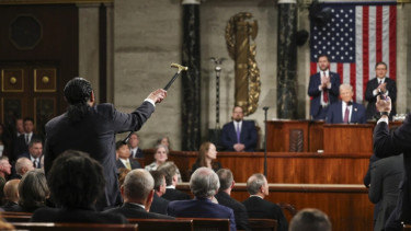 Anggota DPR AS Al Green Saat Protes Terhadap Pidato Donald Trump (Doc: AP Photo/Win McNamee)