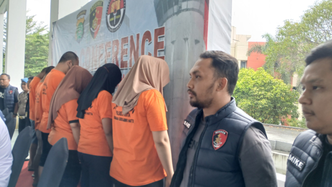 Para pelaku penyelundupan CPMI Non Prosedural yang diamankan lewat Bandara Soekarno-Hatta, Tangerang