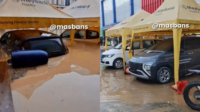 Pameran Mobil Baru di Bekasi jadi Korban Banjir