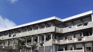 Situasi tempat kejadian di pesantren di Kabupaten Bandung, Jawa Barat
