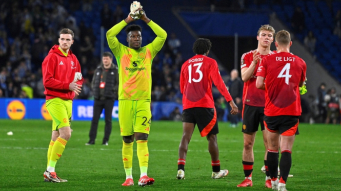 Manchester United usai melawan Real Sociedad di Liga Europa