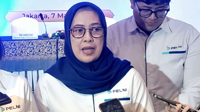 [Direktur Usaha Angkutan Penumpang Pelni, Nuraini Dessy, dalam konferensi pers di kawasan Lapangan Banteng, Jakarta Pusat, Jumat, 7 Maret 2025]
