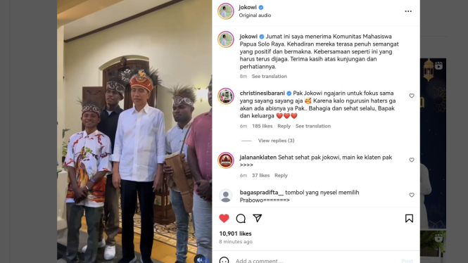 Kediaman Jokowi Didatangi Mahasiswa Papua Solo Raya