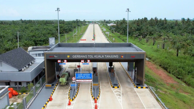 Gerbang tol Kuala Tanjung.(dok PT Hamawas)