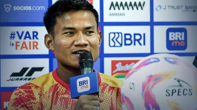 Pemain Arema FC Bayu Setiawan