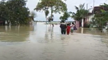 Ratusan Rumah Terendam Banjir di Grobogan Jateng