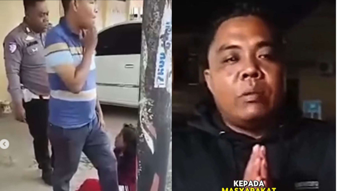 Anggota Polres Labuhanbatu yang Tendang Kepala Wanita ODGJ Minta Maaf