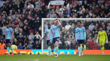 Declan Rice saat Arsenal melawan Manchester United