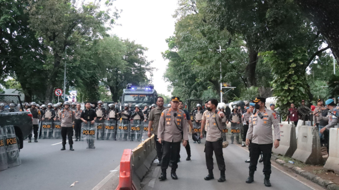 Ilustrasi Pengamanan Polisi dalam Aksi Penyampaian Pendapat (Dok. Istimewa)