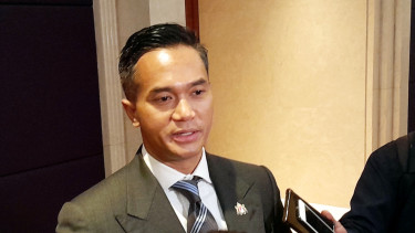[Ketua Umum Kadin Indonesia, Anindya Bakrie, saat ditemui di kawasan Kuningan, Jakarta Selatan, Senin, 10 Maret 2025]