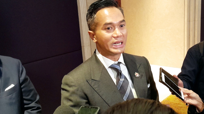 Ketua Umum Kadin Indonesia, Anindya Bakrie, saat ditemui di kawasan Kuningan, Jakarta Selatan, Senin, 10 Maret 2025