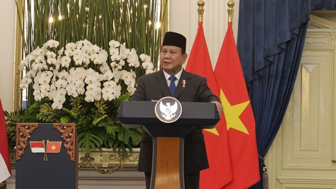 Presiden Prabowo saat menerima lawatan Sekjen Partai Komunis Vietnam To Lam