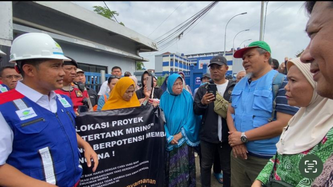 Wakil Wali Kota Depok Chandra Rahmansyah sidak water tank  PT Tirta Asasta