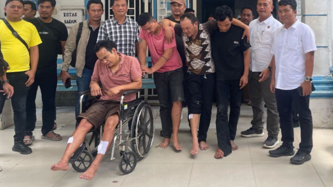 4 pelaku polisi gadung saat diamankan.(dok Polres Tanah Karo)