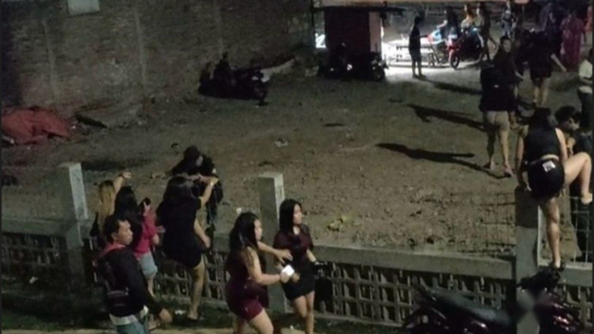 Lokasi prostitusi liar  di Gang Royal, Jakbar.