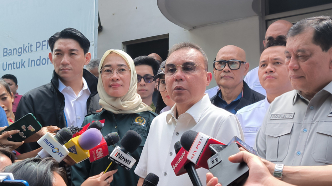 Wakil Ketua DPR RI Sufmi Dasco Ahmad bersama jajaran Komisi VI sidak ke Kantor PFN di Jakarta Timur, Jumat, 14 Maret 2025