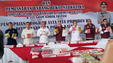 Narkotika jenis sabu dan ekstasi yang berhasil diamankan oleh Polda Kalsel - Foto Dok Faidur