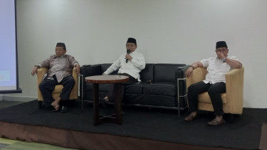 Sejumlah tokoh IKA PMII menyampaikan pernyataan sikap