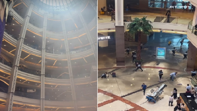 Pacific Place Mall berasap diduga akibat korsleting listrik