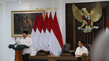 Presiden RI Prabowo Subianto di Sidang Kabinet Paripurna di Istana Kepresidenan, Jakarta Pusat, Jumat, 21 Maret 2025 (sumber: Tim Media Prabowo)