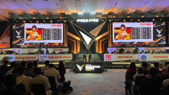 Grand Finals Free Fire Nusantara Series 2025 di Medan.(istimewa/VIVA)