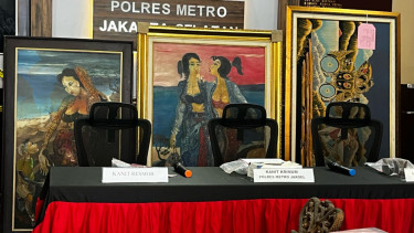 Lukisan yang tega dijual ART di Jagakarsa, Jaksel