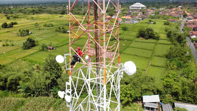 Menara BTS Telkomsel.