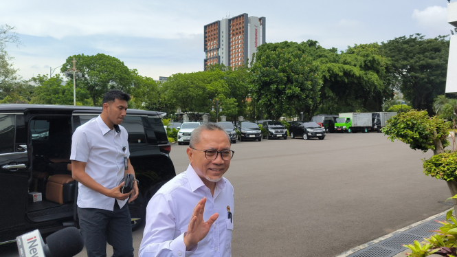 Menteri Koordinator Bidang Pangan, Zulkifli Hasan alias Zulhas di Kompleks Istana Kepresidenan, Jakarta Pusat, Senin, 24 Maret 2025