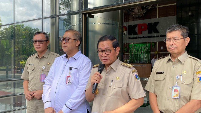 Gubernur DKI Jakarta Pramono Anung di Gedung KPK