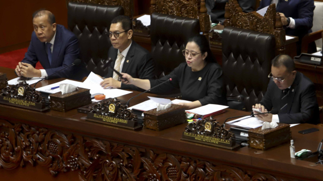 Pimpinan DPR saat Rapat paripurna penutupan masa sidang. (Foto ilustrasi).