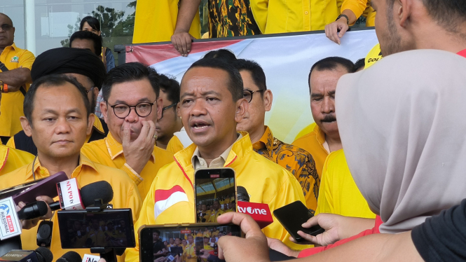 Ketua Umum Partai Golkar sekaligus Menteri ESDM, Bahlil Lahadalia di Kantor DPP Partai Golkar, Jakarta Barat, Rabu, 26 Maret 2025