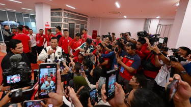 Presiden RI Prabowo Subianto usai menonton pertandingan Timnas Indonesia vs Bahrain di Stadion GBK, Jakarta Pusat (sumber: Muchlis Jr - Biro Pers Sekretariat Presiden)